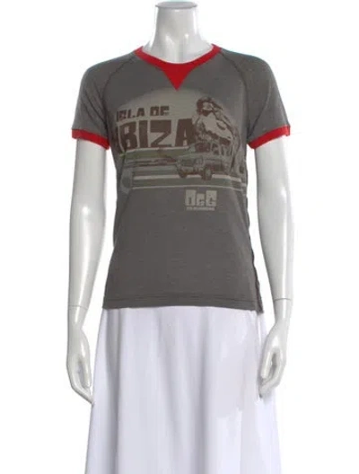 Pre-owned D&g Vintage 2000's T-shirt In Brown