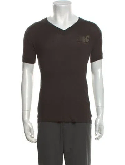 Pre-owned D&g Vintage 2000's T-shirt In Brown