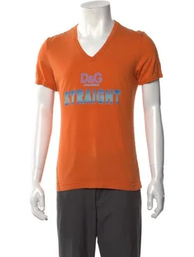 Pre-owned D&g Vintage 2000's T-shirt In Orange