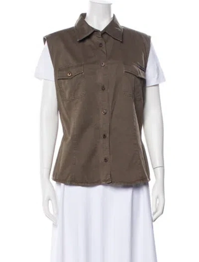 Pre-owned D&g Vintage 2000's Vest In Green