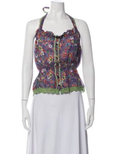 Pre-owned D&g Vintage 2001 Top In Multicolor