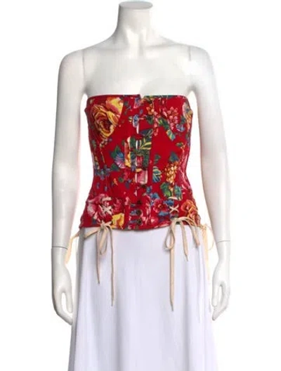 Pre-owned D&g Vintage 2002 Top In Red