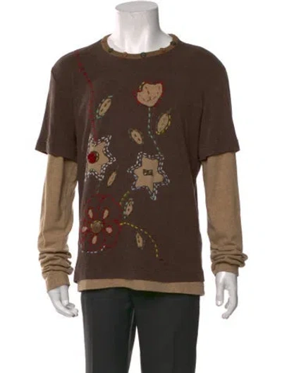 Pre-owned D&g Vintage 2002 T-shirt In Brown