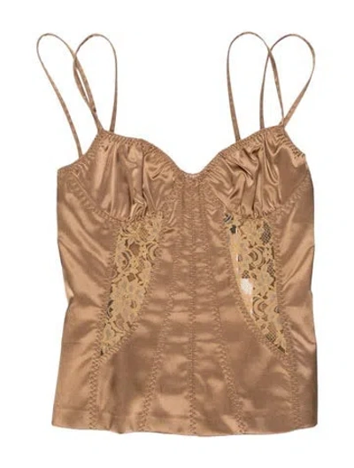 Pre-owned D&g Vintage 2003 Top In Gold