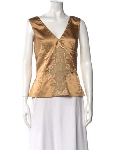 Pre-owned D&g Vintage 2003 Top In Neutral