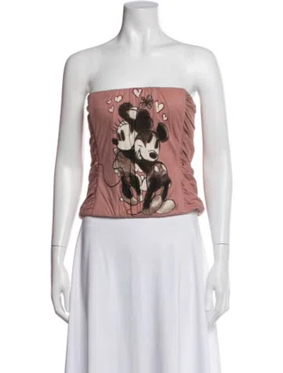 Pre-owned D&g Vintage 2004 Crop Top In Pink