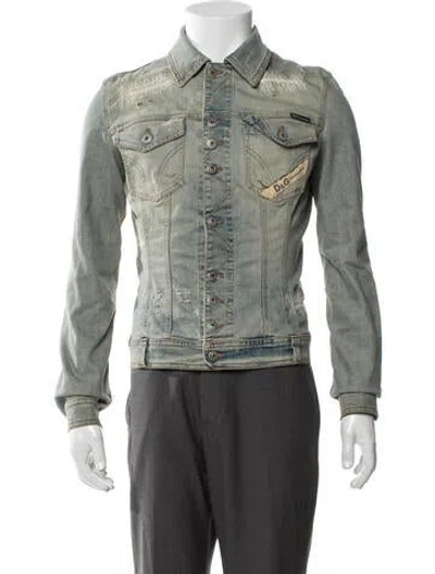 Pre-owned D&g Vintage 2004 Denim Jacket In Gray