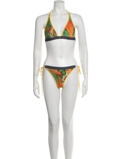 Pre-owned D&g Vintage 2005 Bikini In Yellow