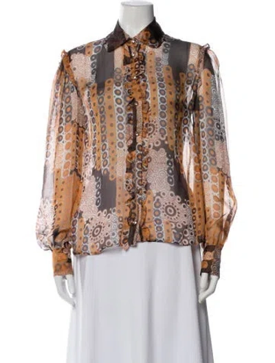 Pre-owned D&g Vintage 2005 Blouse In Orange