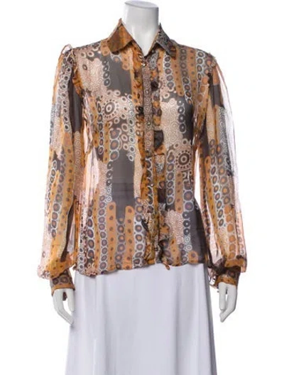 Pre-owned D&g Vintage 2005 Blouse In Orange