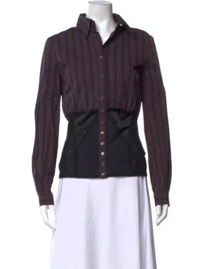 Pre-owned D&g Vintage 2005 Button-up Top In Black