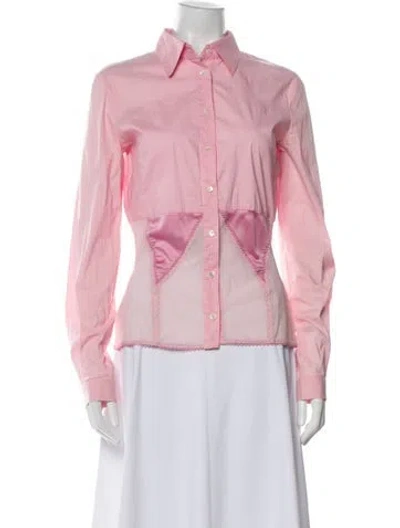Pre-owned D&g Vintage 2005 Button-up Top In Pink