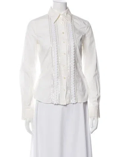Pre-owned D&g Vintage 2005 Button-up Top In White