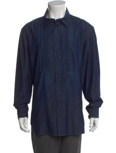Pre-owned D&g Vintage 2005 Denim Shirt In Blue