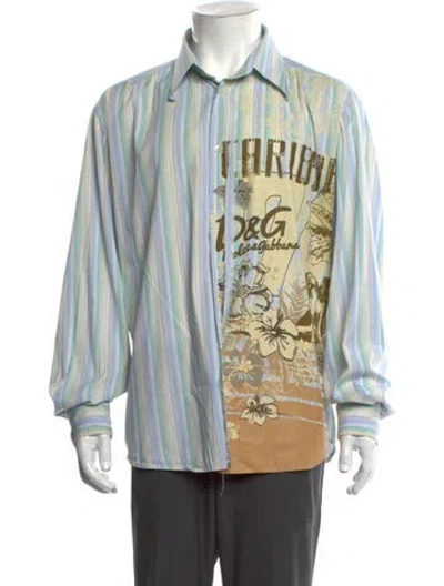 Pre-owned D&g Vintage 2005 Shirt In Blue