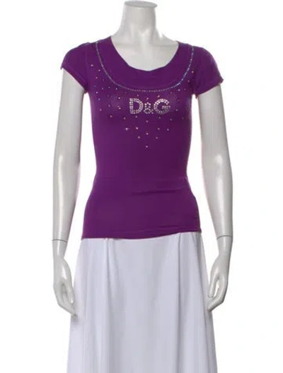 Pre-owned D&g Vintage 2005 T-shirt In Purple