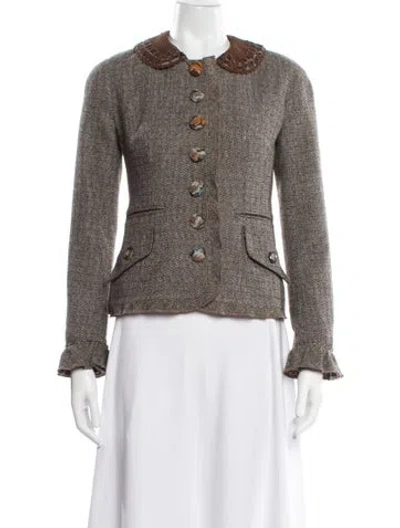 Pre-owned D&g Vintage 2006 Blazer In Brown