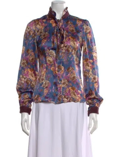 Pre-owned D&g Vintage 2006 Blouse In Blue