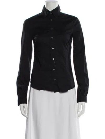 Pre-owned D&g Vintage 2006 Button-up Top In Black
