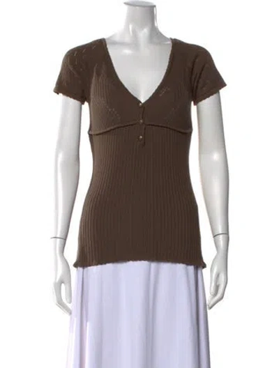 Pre-owned D&g Vintage 2006 Top In Brown