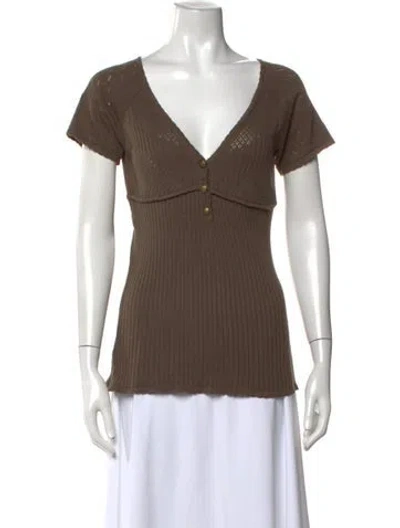 Pre-owned D&g Vintage 2006 Top In Brown