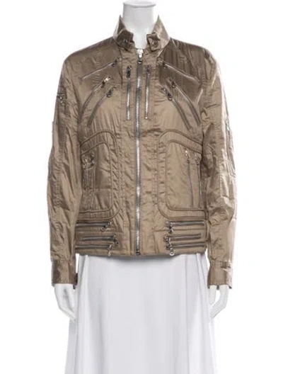 Pre-owned D&g Vintage 2008 Biker Jacket W/ Tags In Neutrals