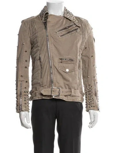 Pre-owned D&g Vintage 2008 Moto Jacket In Neutrals