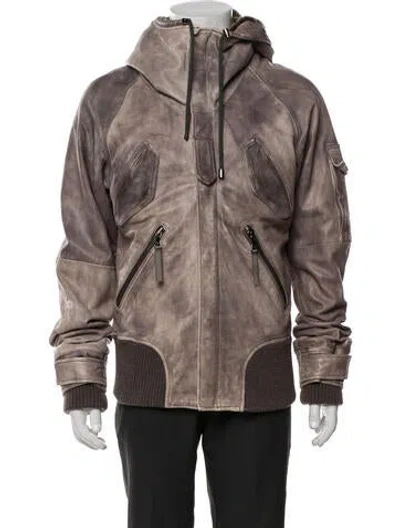 Pre-owned D&g Vintage 2010 Bomber Jacket In Gray