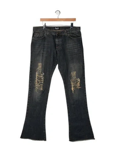 Pre-owned D&g Vintage Bootcut Jeans In Grey