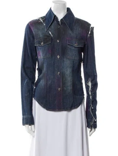 Pre-owned D&g Vintage Denim Jacket In Blue