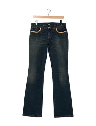Pre-owned D&g Vintage Flared Jeans In Blue