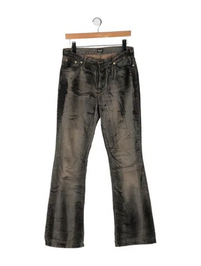 Pre-owned D&g Vintage Flared Jeans In Grey