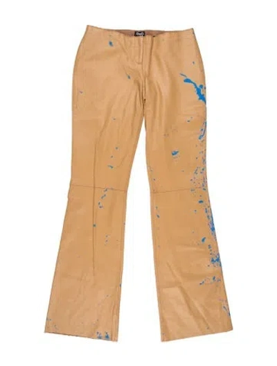 Pre-owned D&g Vintage Flared Pants In Blue/neutrals