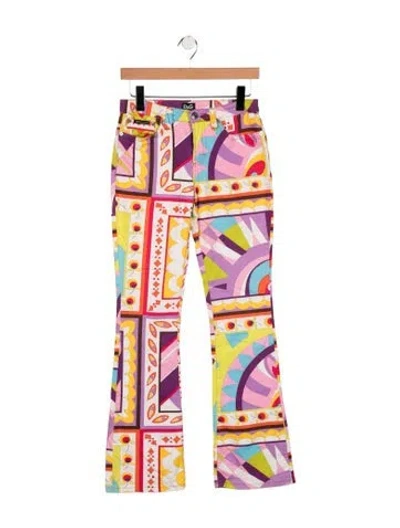 Pre-owned D&g Vintage Flared Pants In Pink