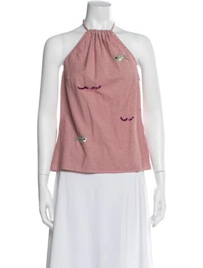 Pre-owned D&g Vintage Graphic Print Top In Pink