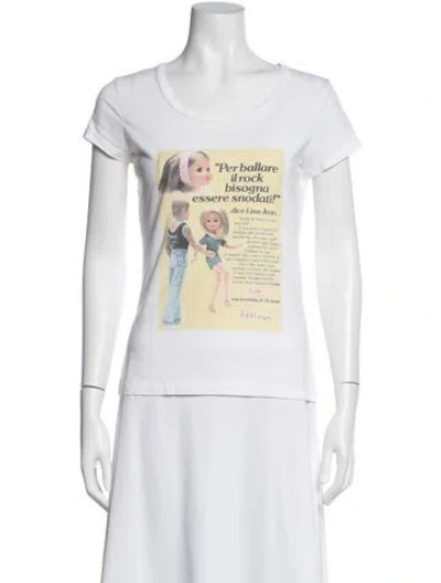 Pre-owned D&g Vintage Graphic Print T-shirt In White