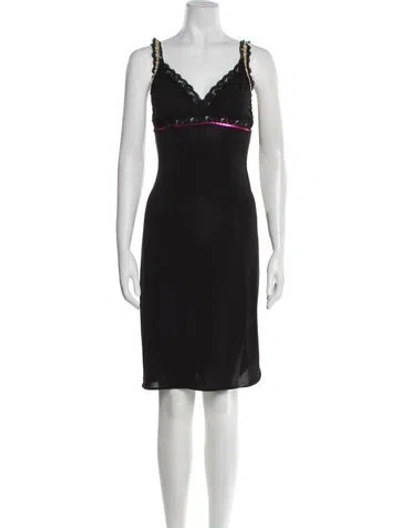 Pre-owned D&g Vintage Knee-length Dress In Black