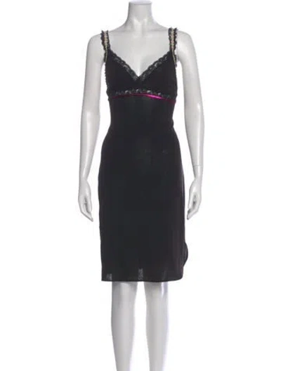 Pre-owned D&g Vintage Knee-length Dress In Black