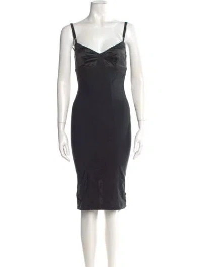 Pre-owned D&g Vintage Knee-length Dress In Black