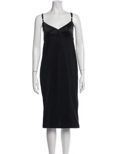 Pre-owned D&g Vintage Knee-length Dress In Black