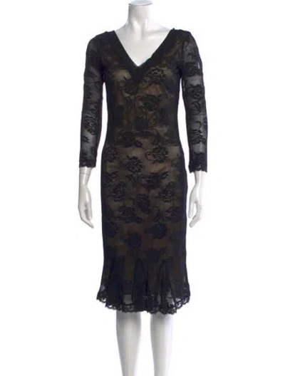Pre-owned D&g Vintage Knee-length Dress In Black