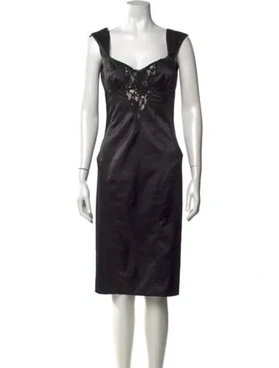 Pre-owned D&g Vintage Knee-length Dress In Black