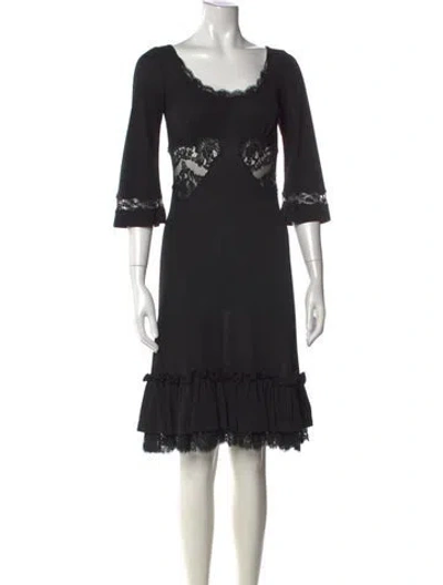 Pre-owned D&g Vintage Knee-length Dress In Black