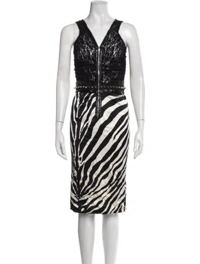 Pre-owned D&g Vintage Knee-length Dress In Black