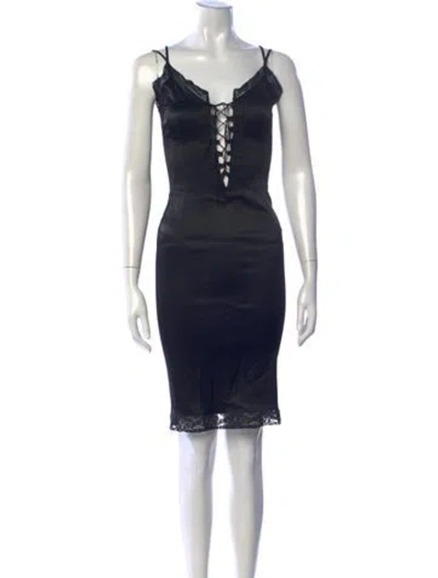 Pre-owned D&g Vintage Knee-length Dress In Black