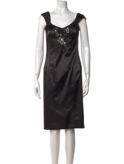 Pre-owned D&g Vintage Knee-length Dress In Black