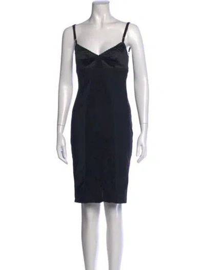 Pre-owned D&g Vintage Knee-length Dress In Black