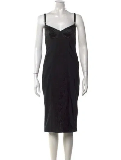 Pre-owned D&g Vintage Knee-length Dress In Black