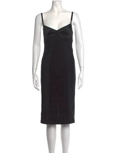 Pre-owned D&g Vintage Knee-length Dress In Black