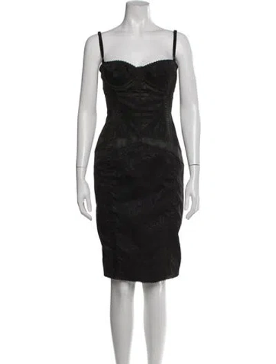 Pre-owned D&g Vintage Knee-length Dress In Black